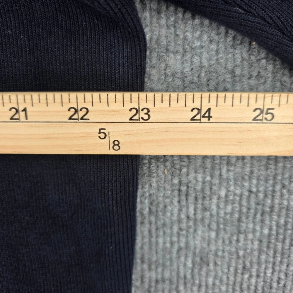 Polo Ralph Lauren Mens Navy Blue Quarter Zip Pullover Cotton Ribbed Sweater L
